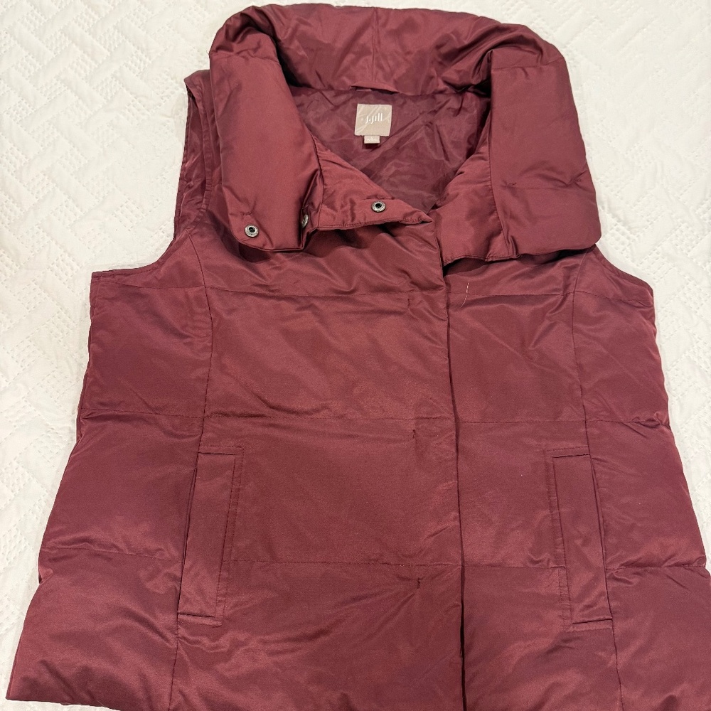 J.Jill Large Cranberry Puffer Vest